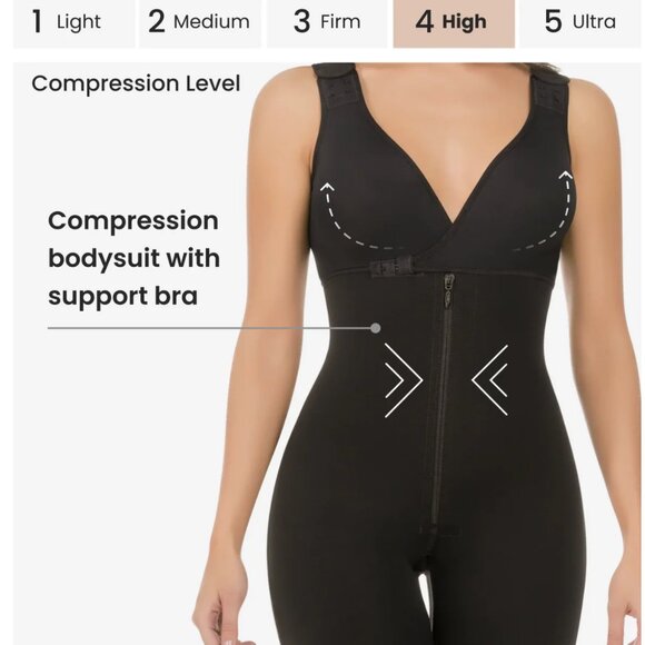 Posture Correcting Firm Compression Bodysuit - 234 Style - Picture 1 of 3